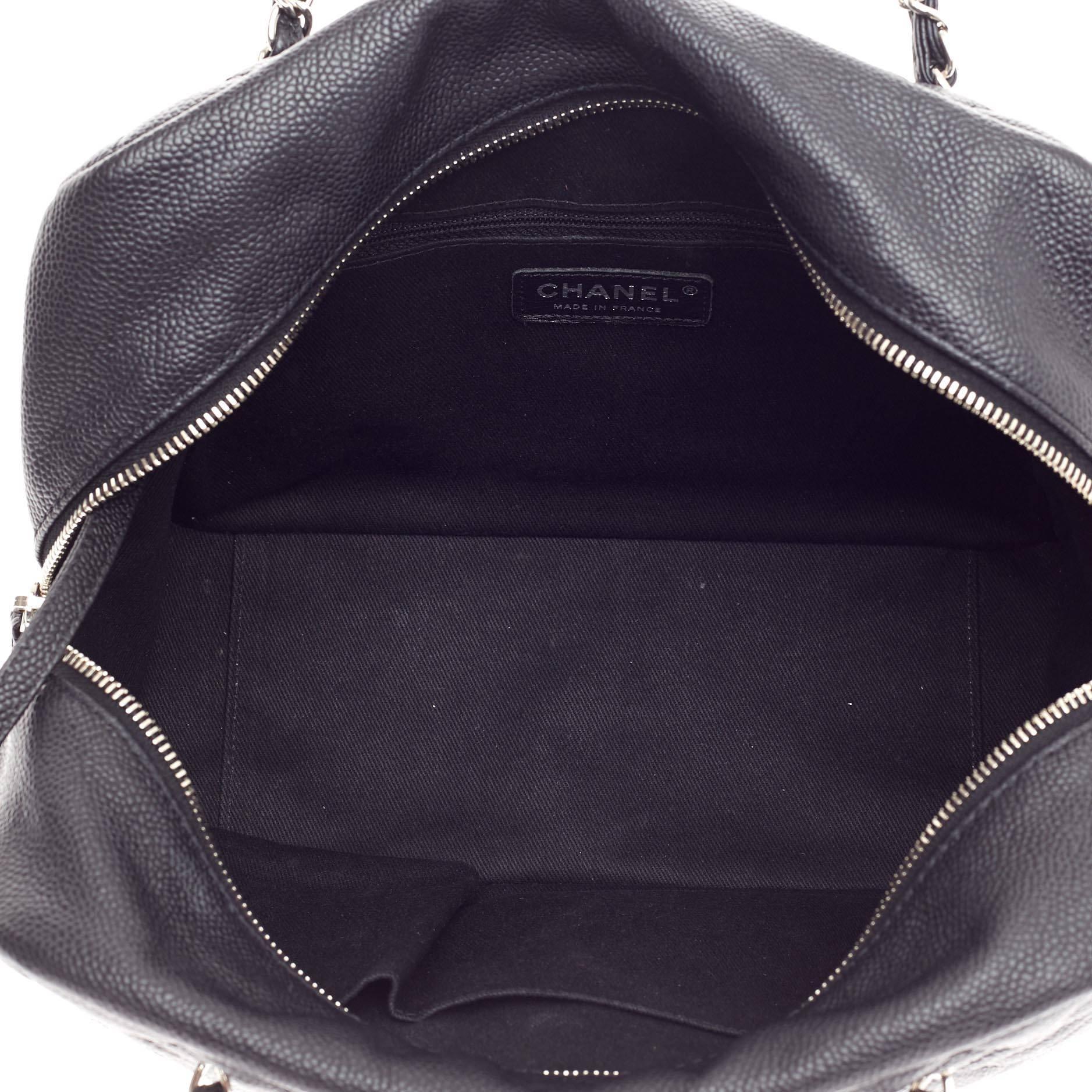 Chanel Camera Case Flap Bag Quilted Caviar Large In Good Condition In NY, NY