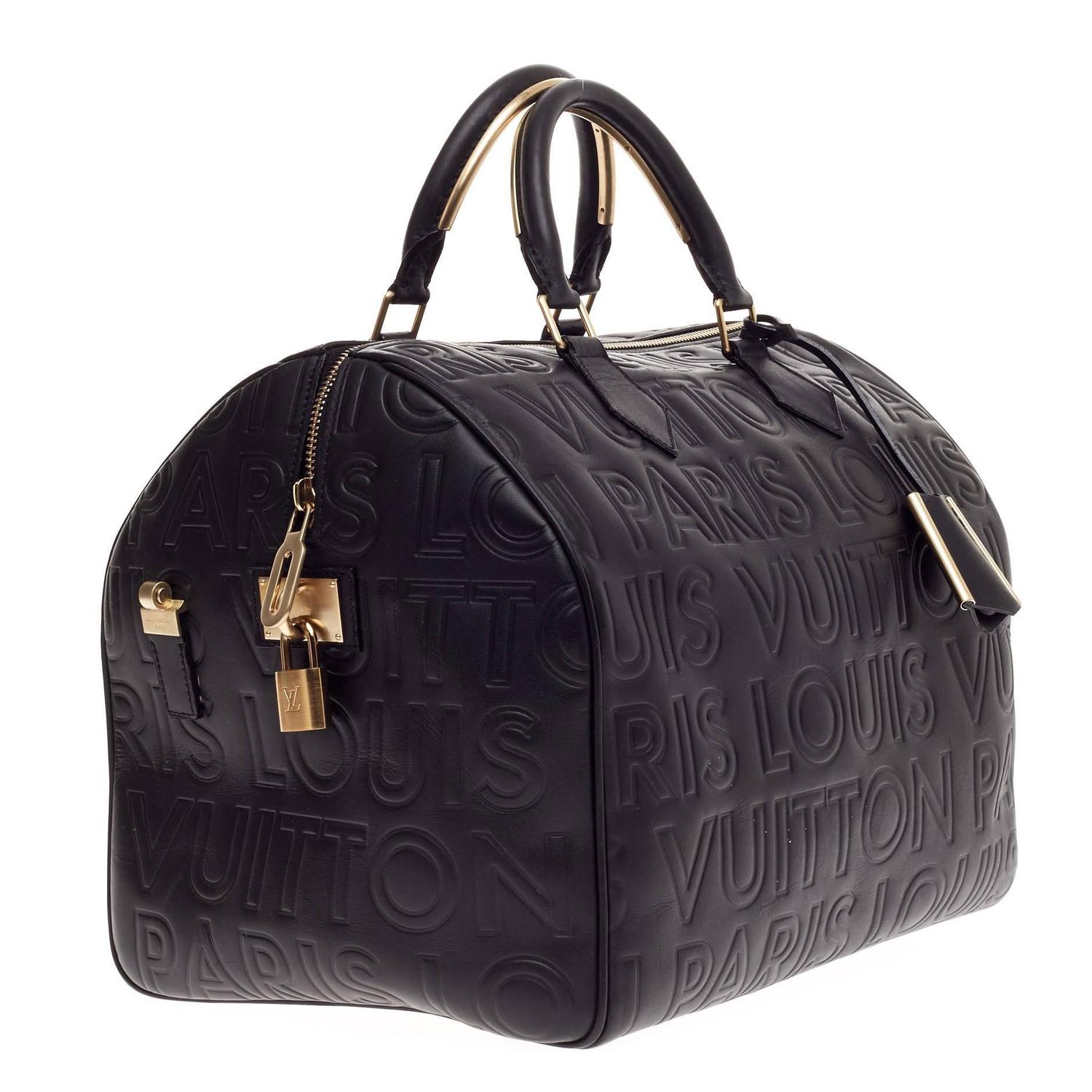 Louis Vuitton Paris Speedy Cube Embossed Leather 30 at 1stdibs
