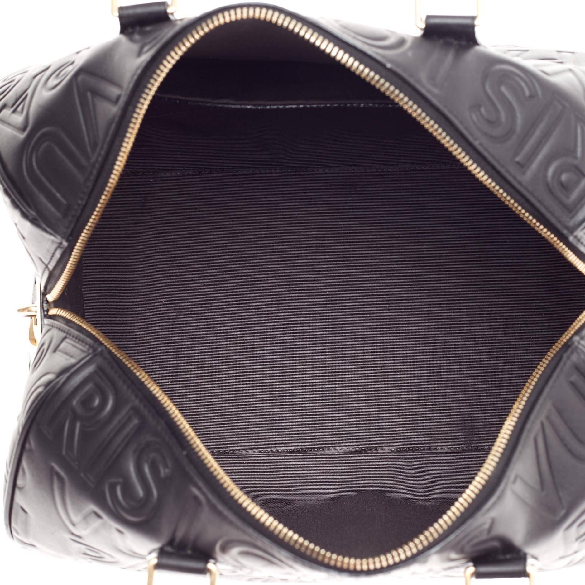 Black Louis Vuitton Paris Speedy Cube Embossed Leather 30