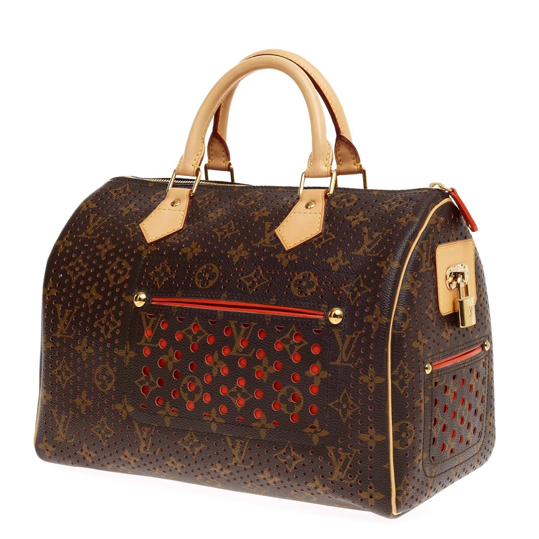 Louis Vuitton Speedy Perforated Monogram Canvas 30 In Good Condition In NY, NY