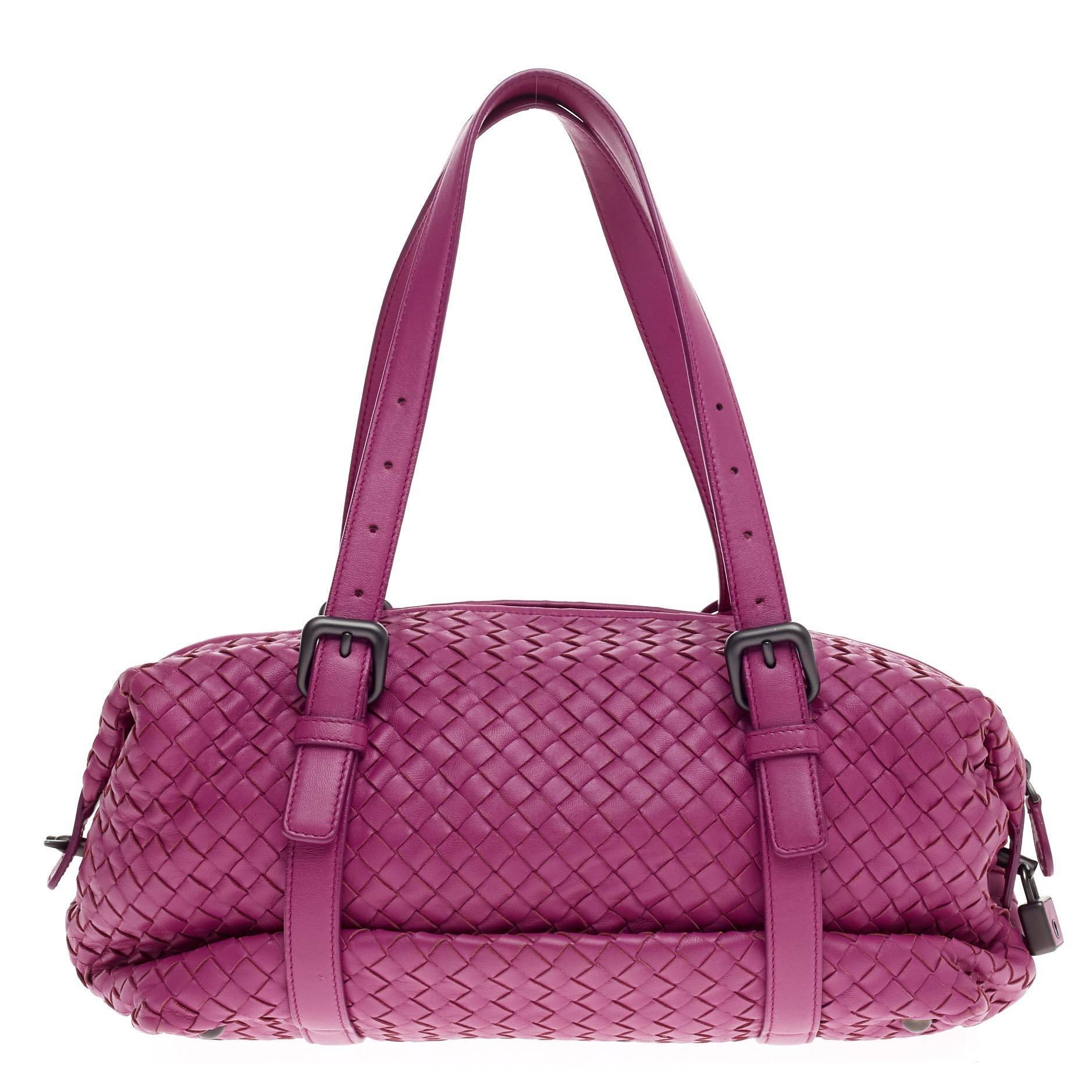 Pink Bottega Veneta Montaigne Shoulder Bag Intrecciato Nappa Medium