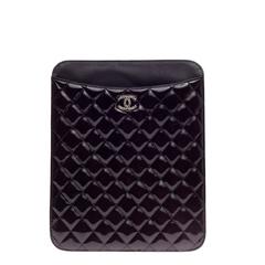 Chanel CC Ipad Cover Quilted Patent