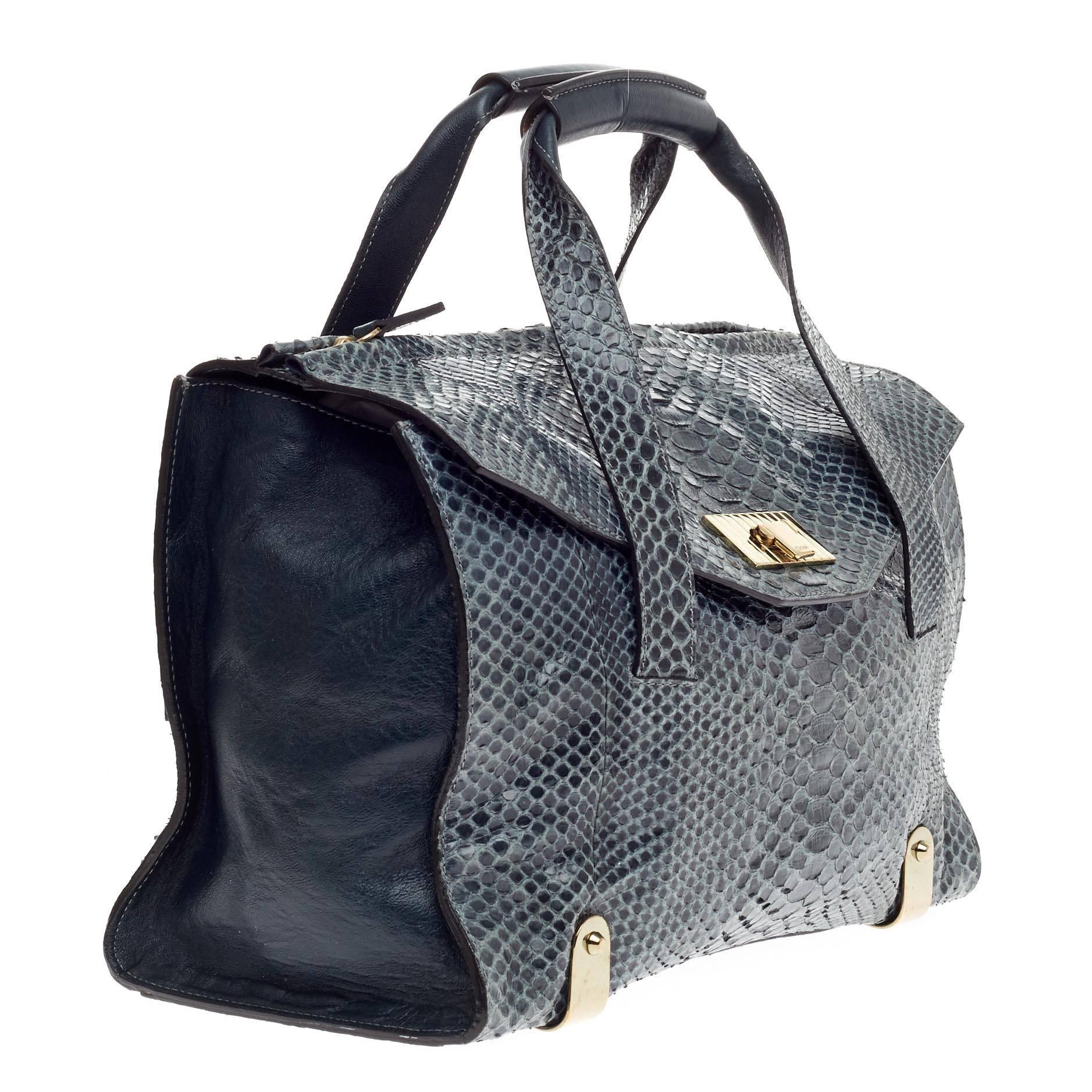 Chloe Sally Tote Python Large In Good Condition In NY, NY