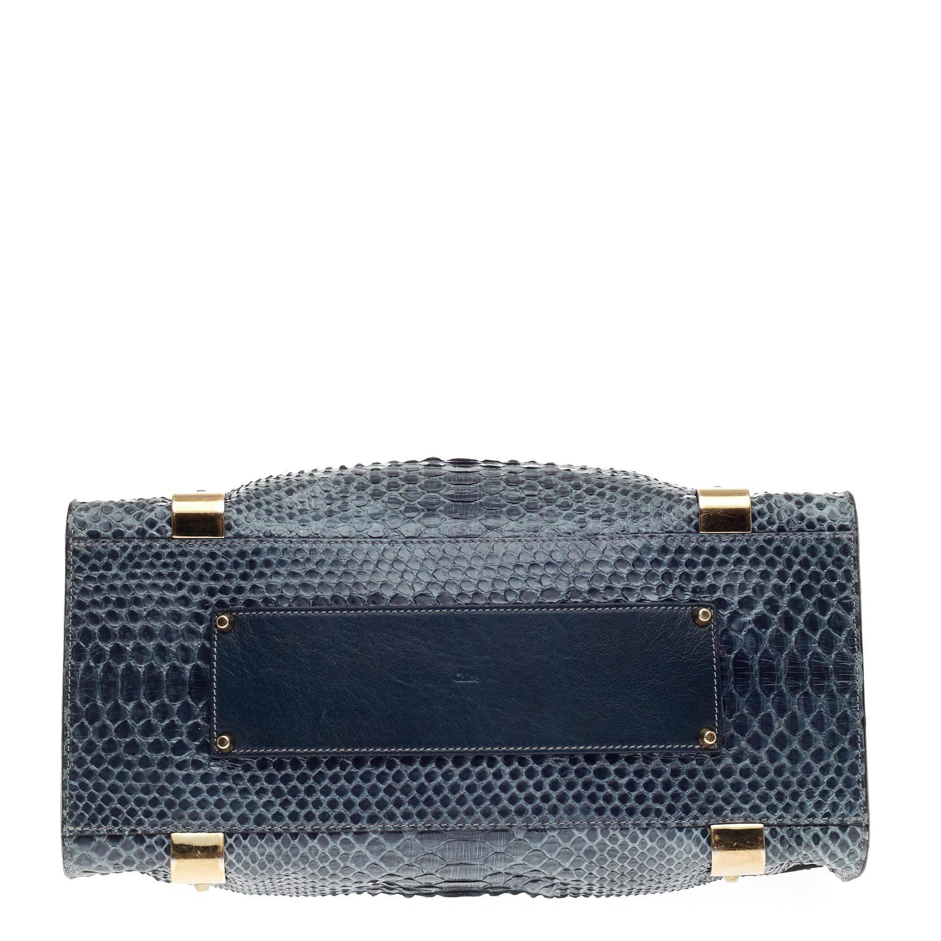 Chloe Sally Tote Python Large 1