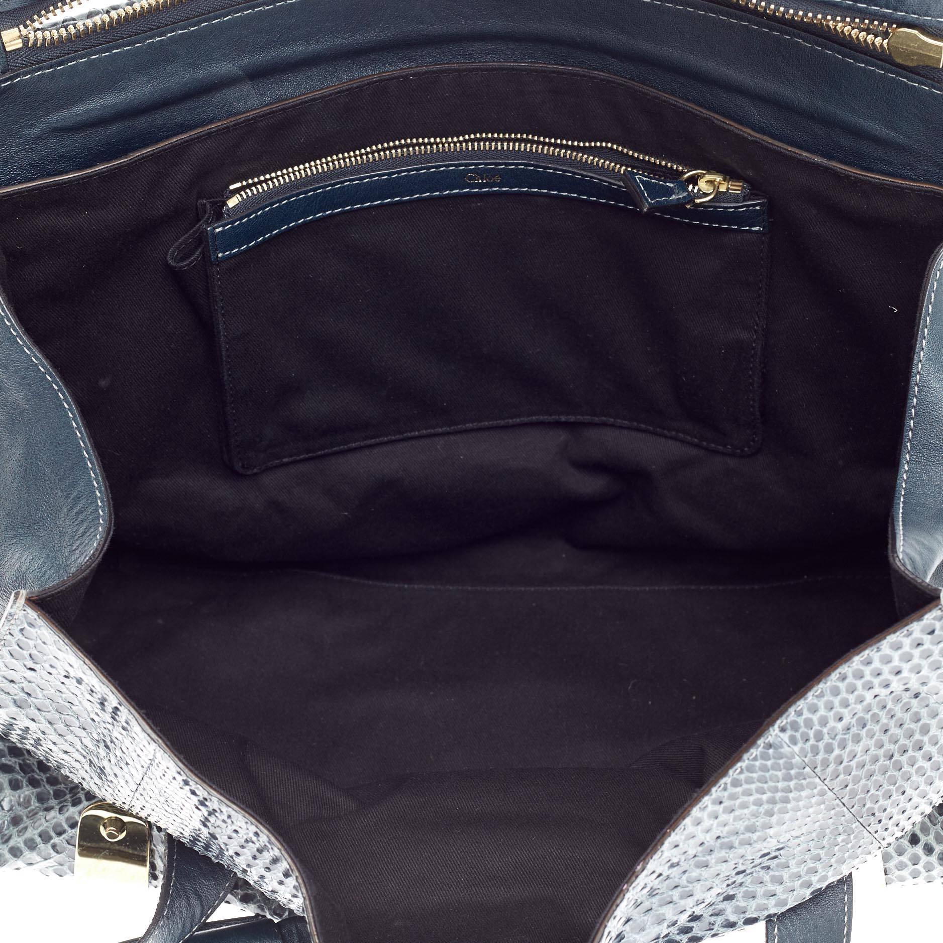 Chloe Sally Tote Python Large 2