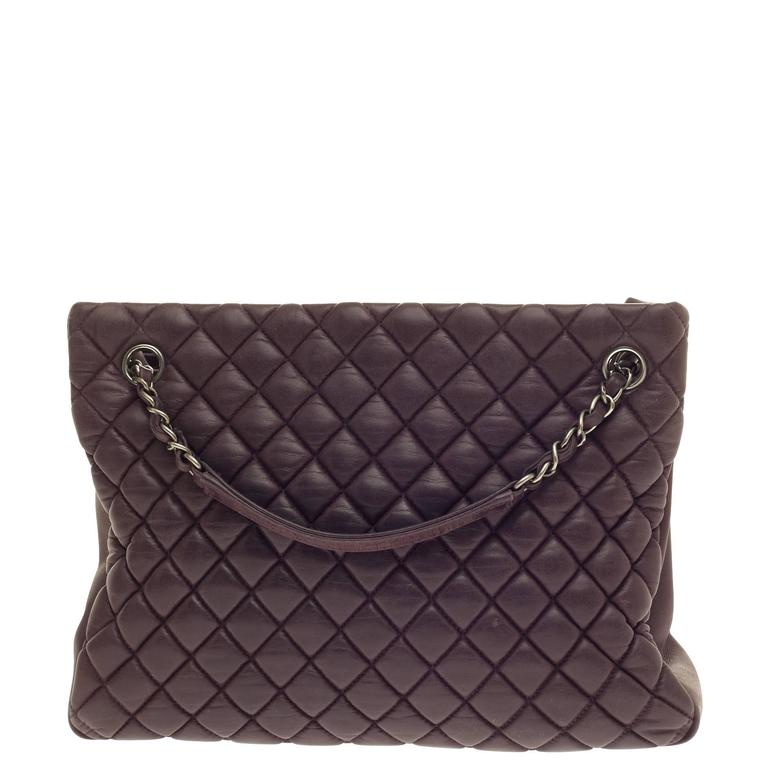 Chanel Puffy Bubbly CC Flap Bag Quilted Calfskin Medium at 1stDibs