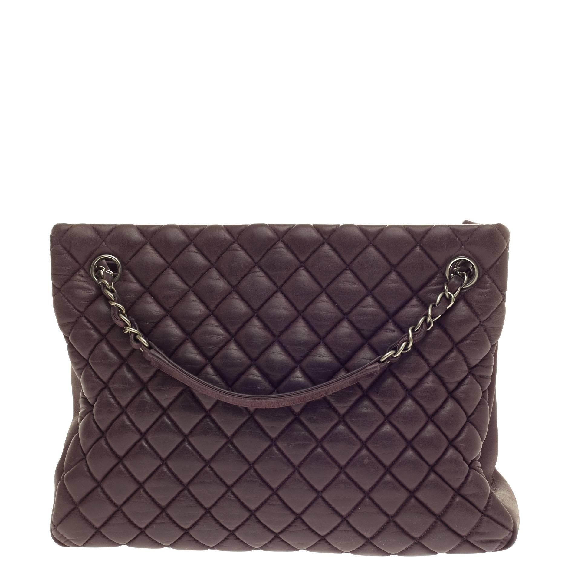Chanel New Bubble Tote Quilted Iridescent Calfskin Small In Good Condition In NY, NY