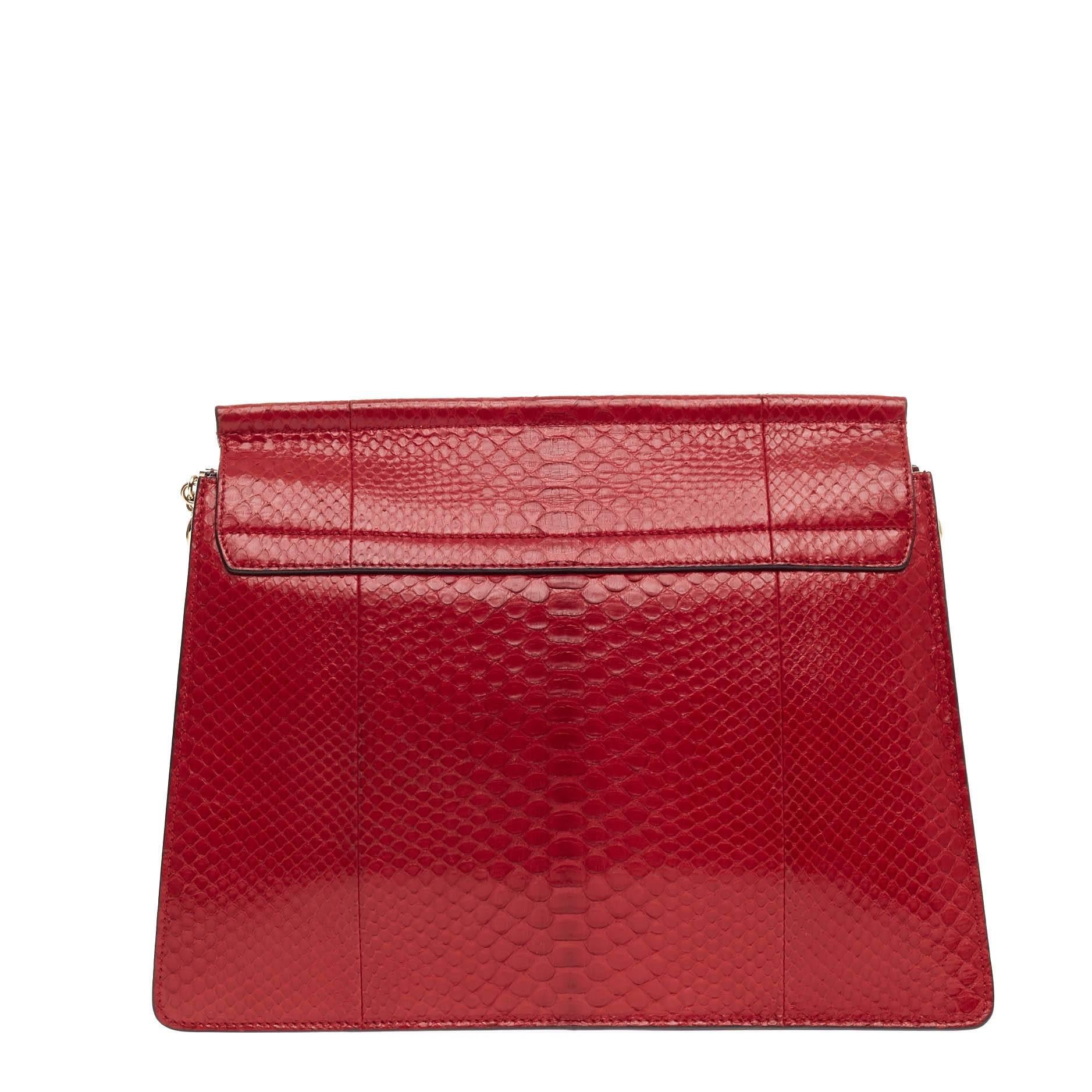 Chloe Faye Shoulder Bag Python Medium 1