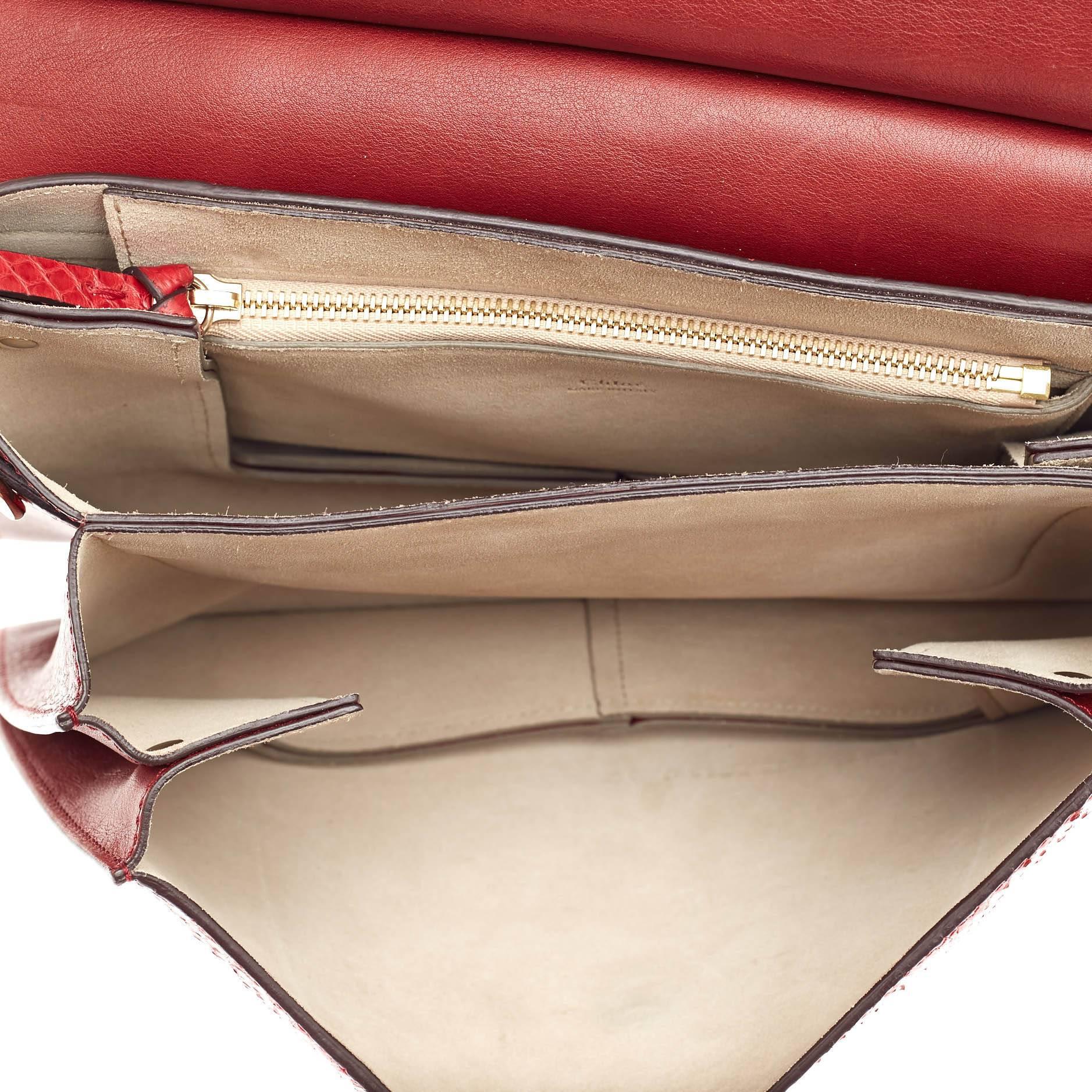 Chloe Faye Shoulder Bag Python Medium 2