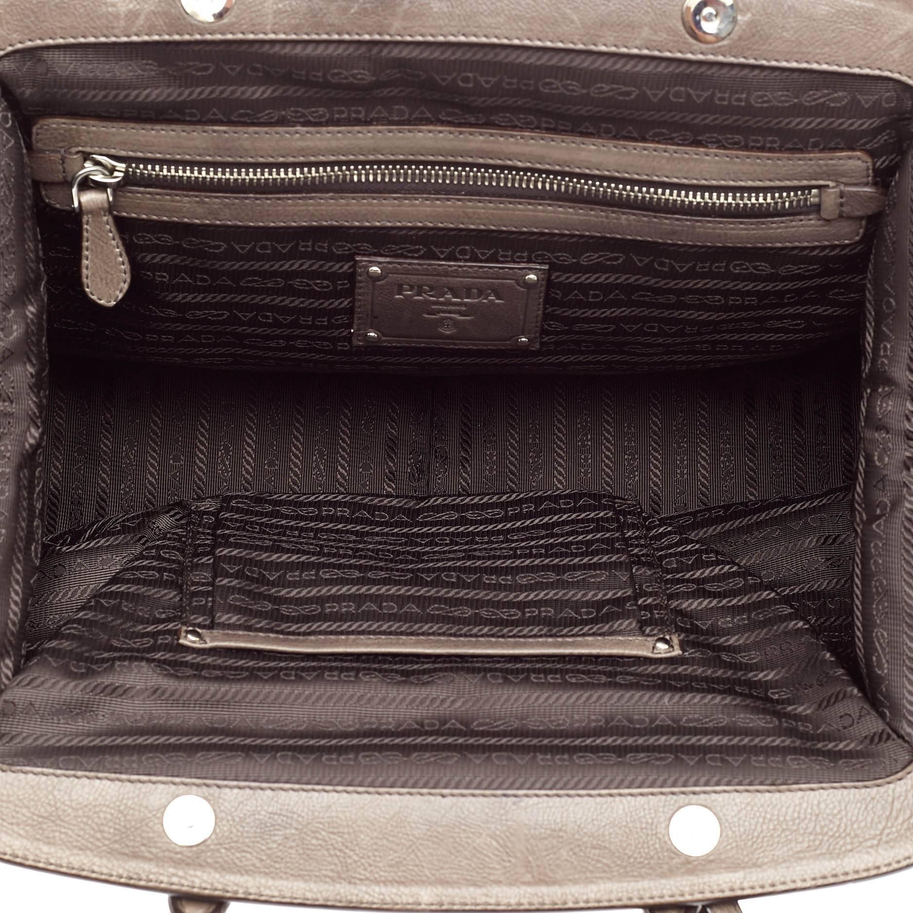 Black Prada Frame Doctor Bag Ombre Glace Calf Large