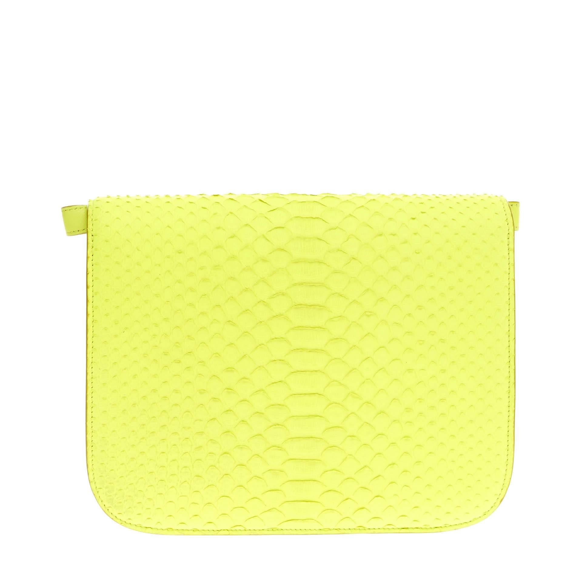 Yellow Celine Box Bag Python Medium