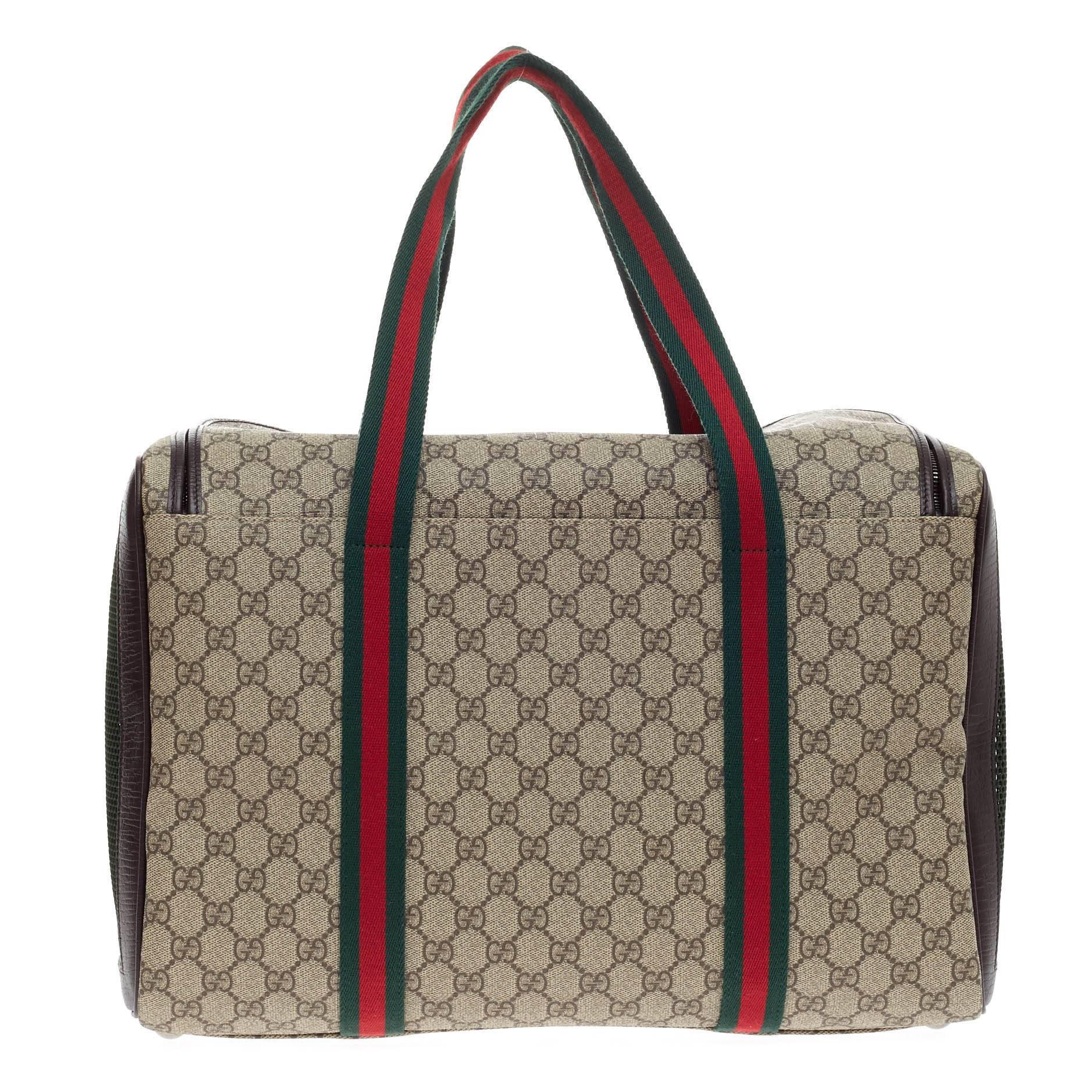 Gucci Pet Carrier GG Canvas Large at 1stDibs | gucci dog carrier, gucci ...