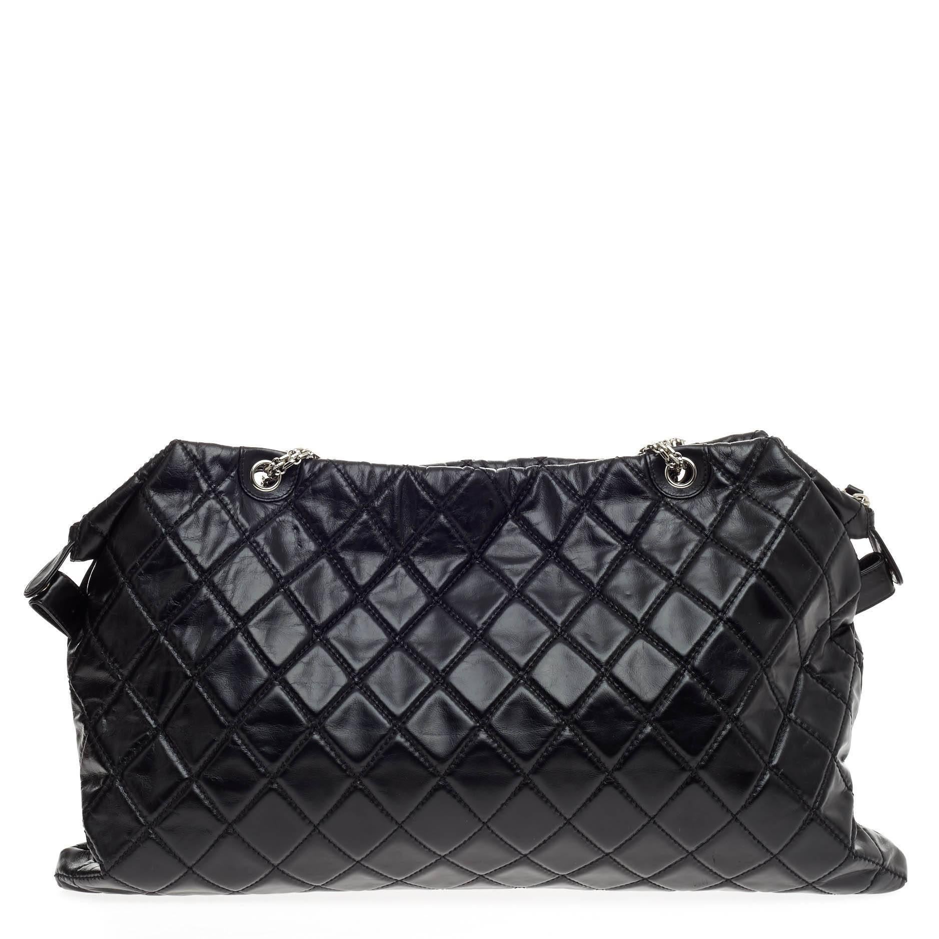 Chanel Overnight Reissue Tote Quilted Lambskin XXL In Good Condition In NY, NY