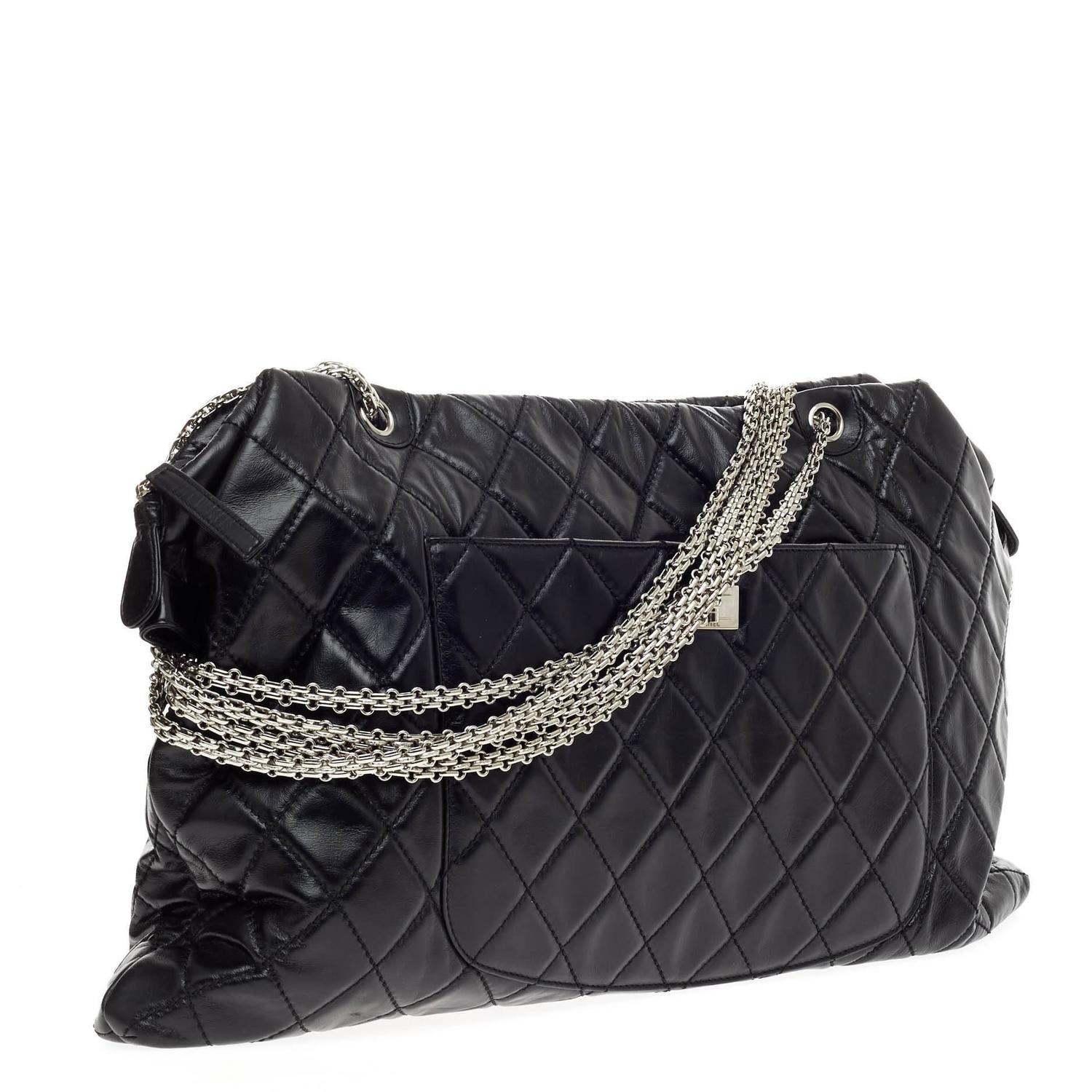 Chanel Overnight Reissue Tote Quilted Lambskin XXL at 1stdibs