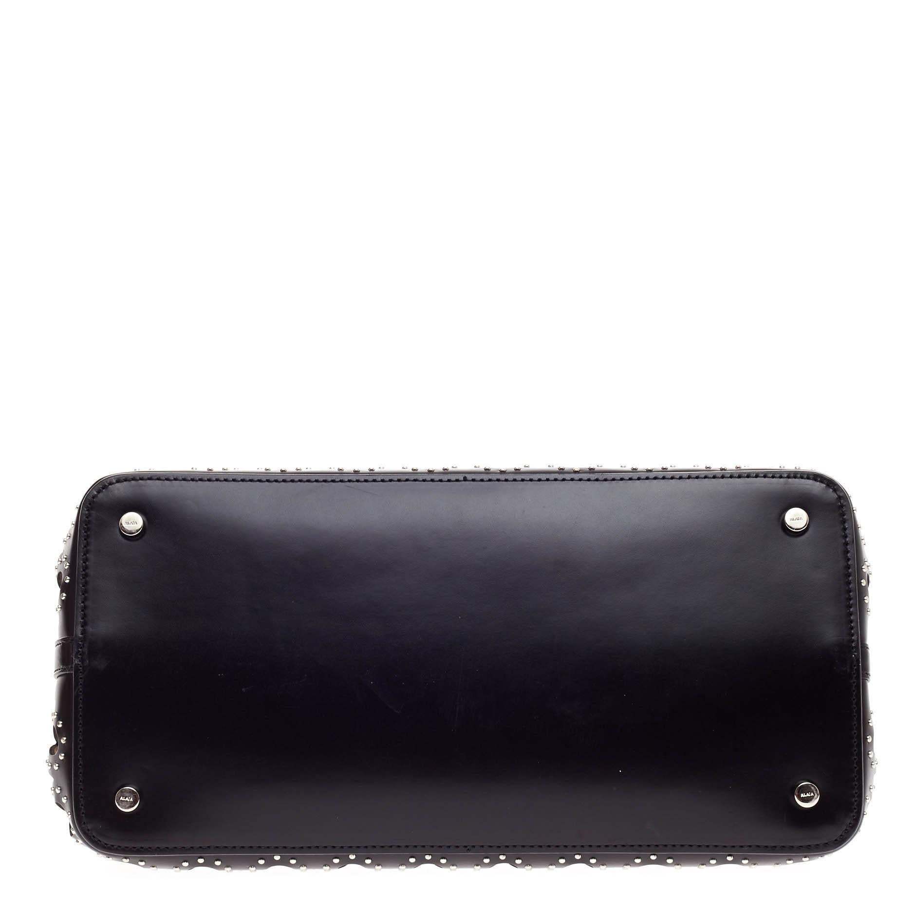 Alaia Studded Open Tote Laser Cut Leather Medium 1