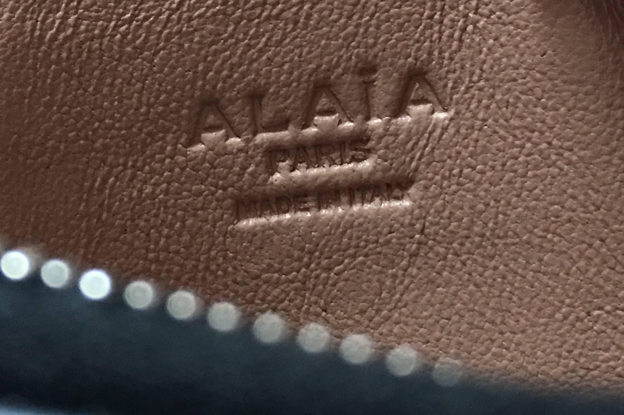 Alaia Studded Open Tote Laser Cut Leather Medium 3