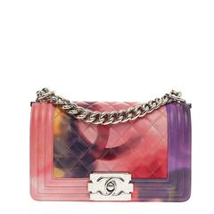 Chanel Limited Edition Flower Power Boy Flap Quilted Lambskin Small
