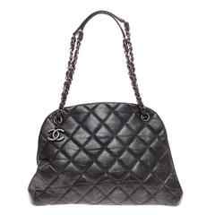 Chanel Just Mademoiselle Quilted Aged Calfskin Large