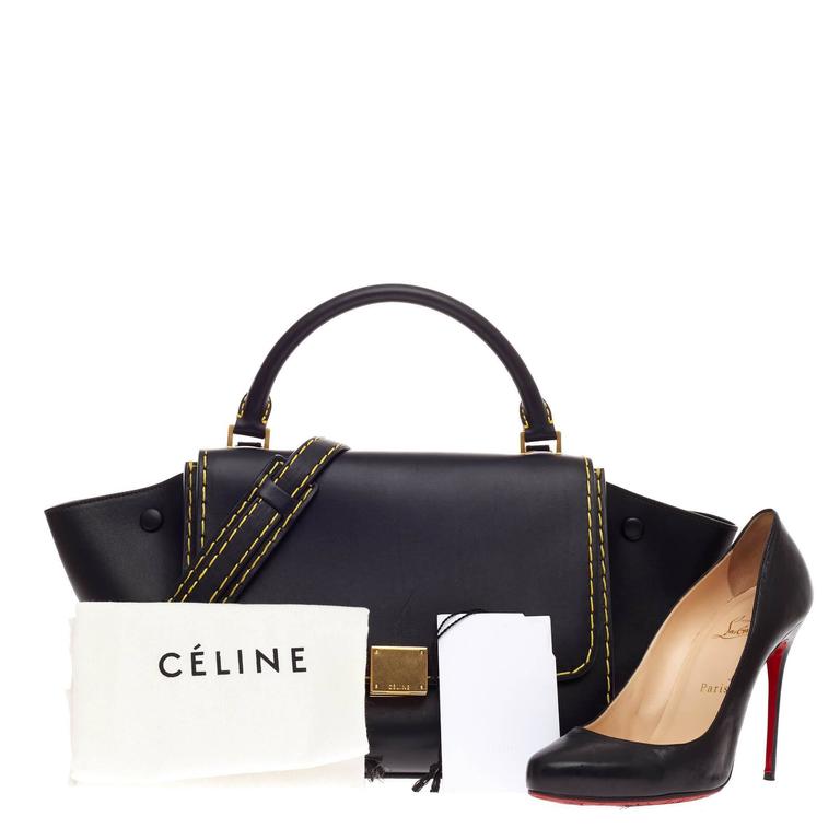 Celine Trapeze Leather Small at 1stDibs celine trapeze small, celine trapeze serial number