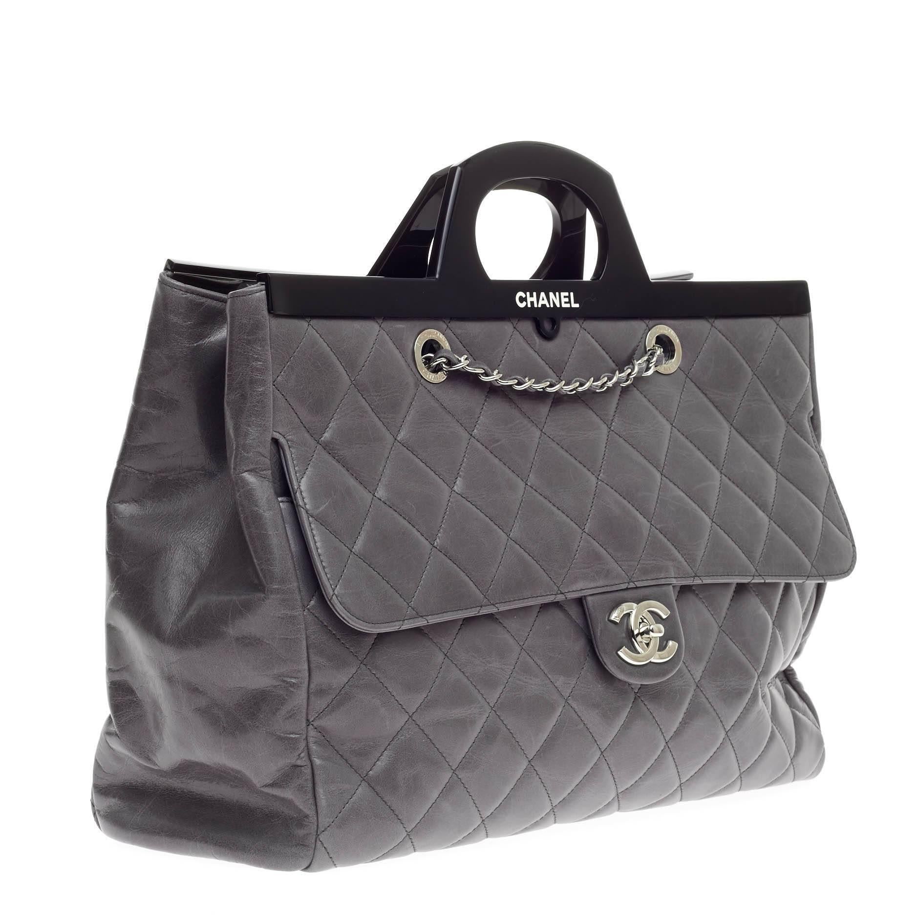 chanel cc glazed tote