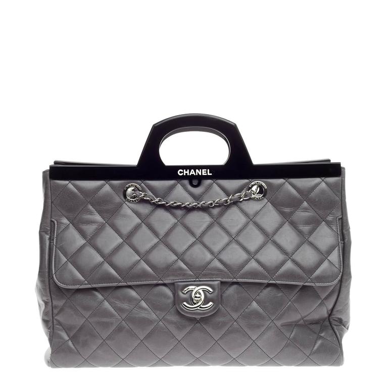 Chanel CC Delivery Tote Quilted Glazed Calfskin Large at 1stDibs  chanel  delivery tote, chanel cc glazed tote, chanel delivery bag