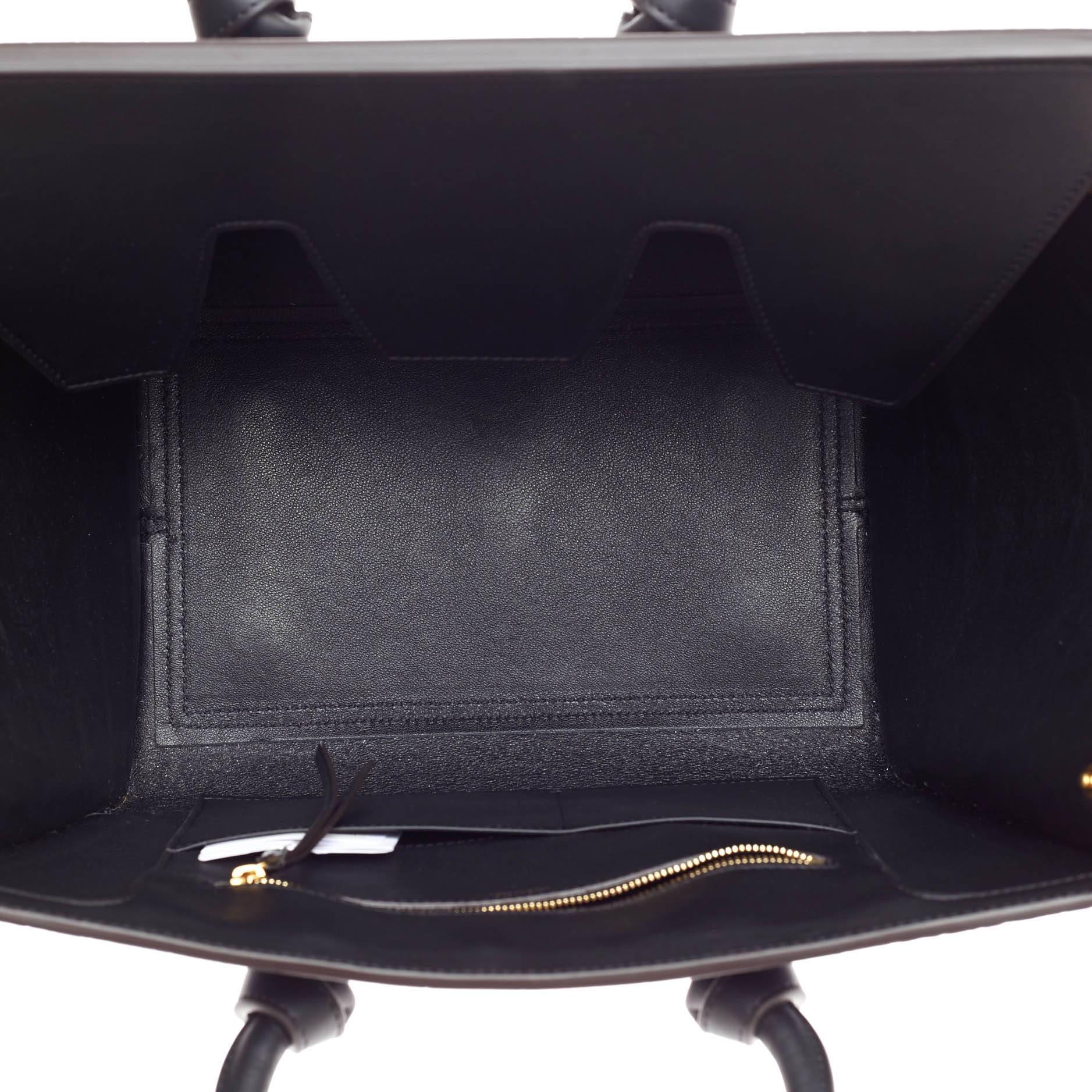 Celine Tie Tote Crocodile Embossed Nubuck Small 2