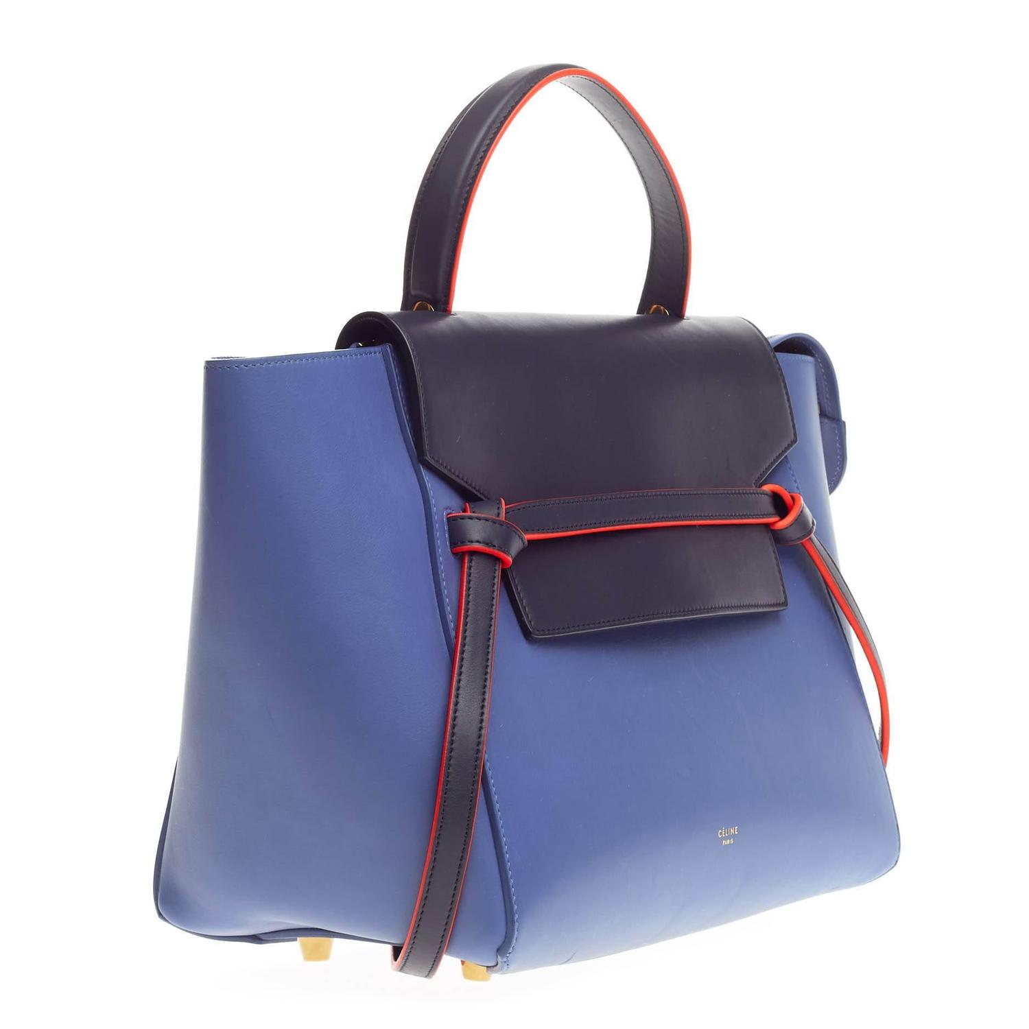 Celine Bicolor Belt Bag Leather Mini For Sale at 1stdibs