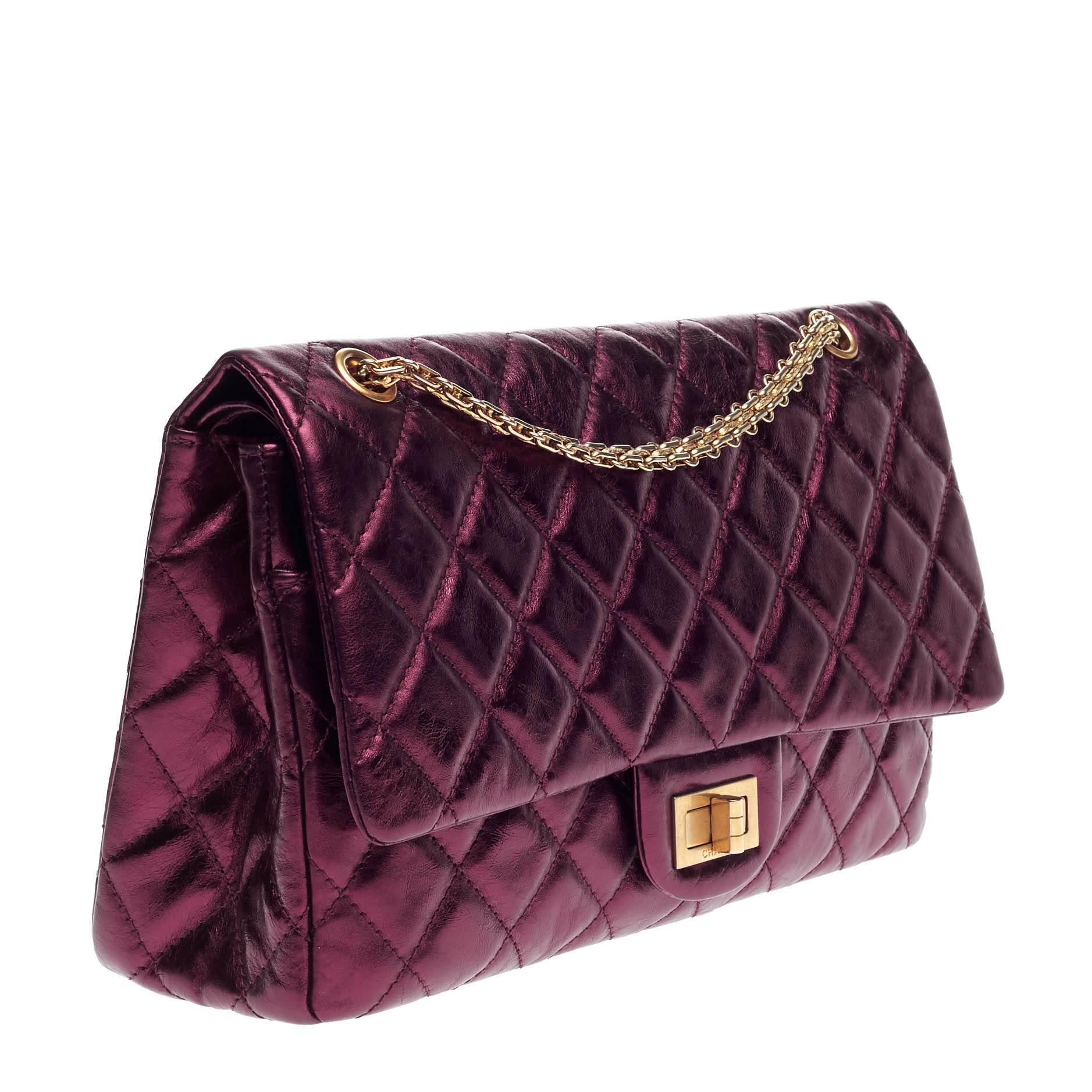 Brown Chanel Reissue 2.55 Quilted Aged Calfskin 227