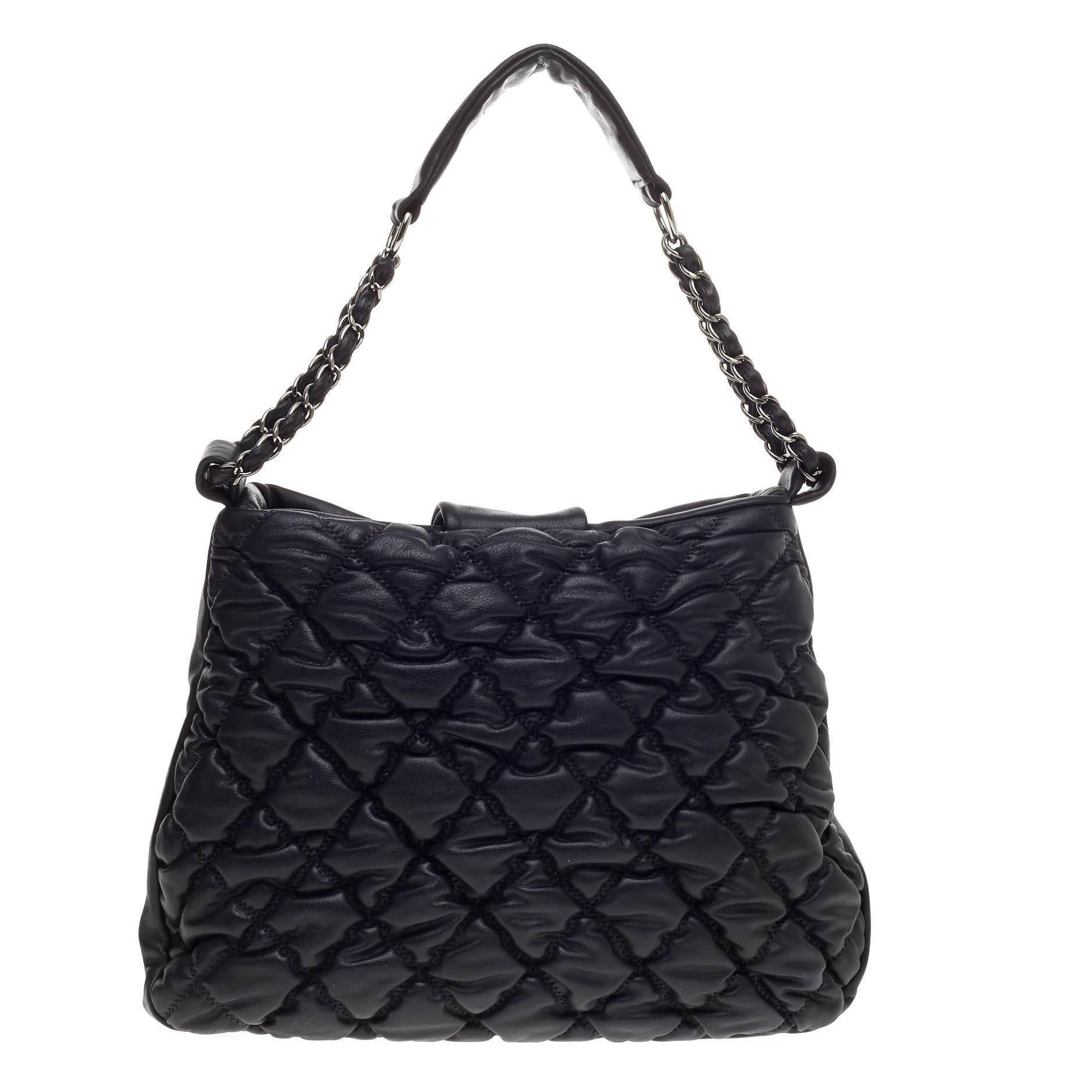 Women's Chanel Bubble Hobo Quilted lambskin Large