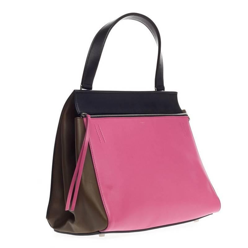 Pink Celine Edge Bag Leather Medium