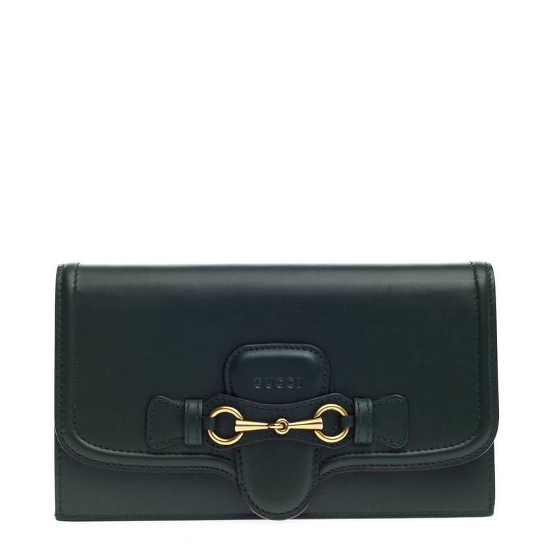 Gucci Lady Web Convertible Wallet Leather In Good Condition In NY, NY