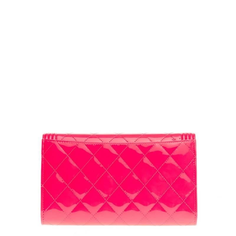 Women's Chanel Boy Wallet On Chain NM Quilted Patent Small