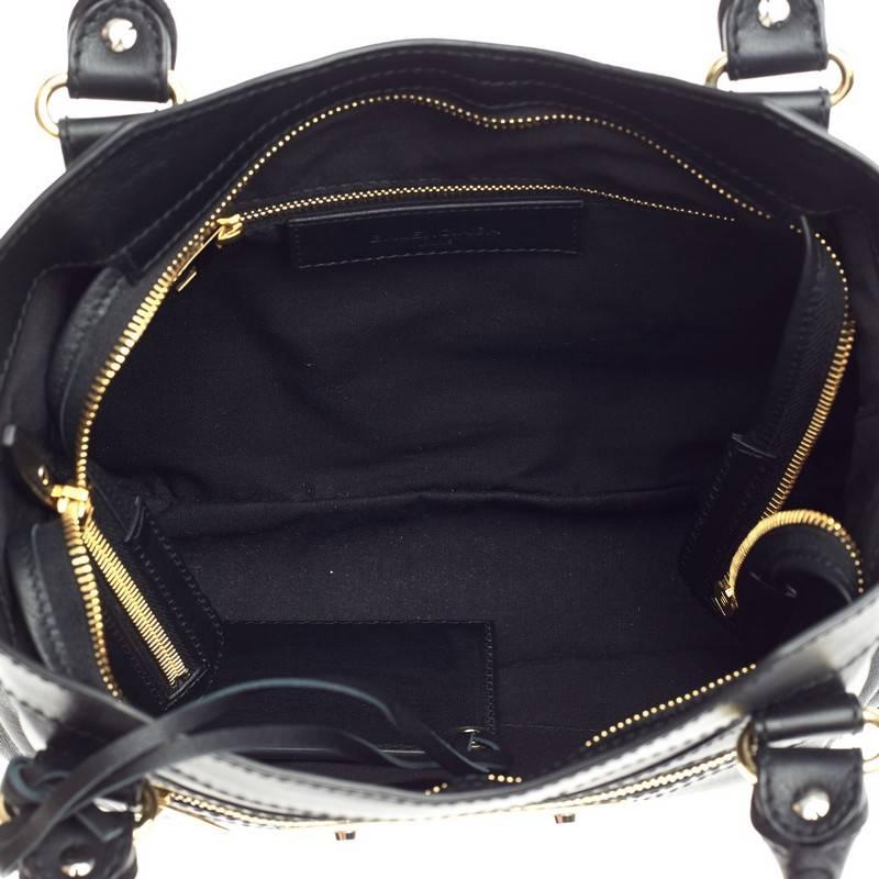 Balenciaga Town Metal Plate Flat Studs Leather In Good Condition In NY, NY