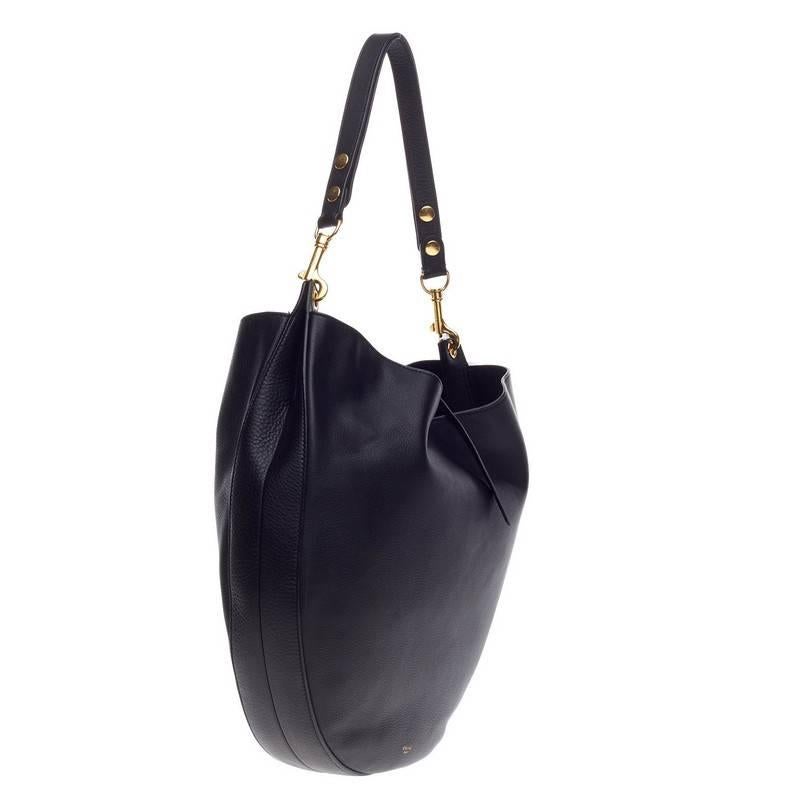 Celine Hobo Leather Large In Good Condition In NY, NY
