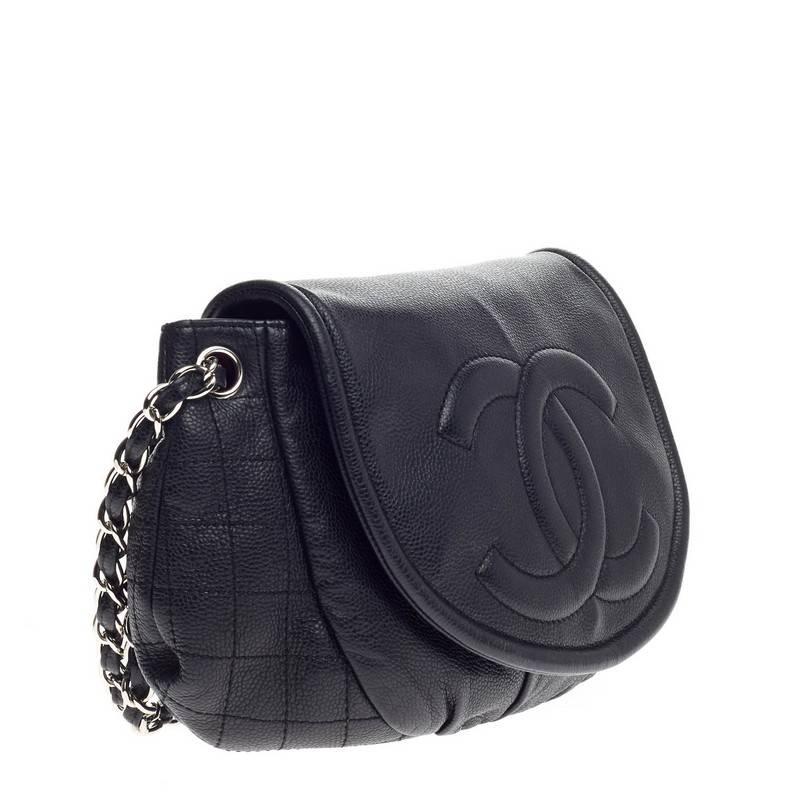 chanel caviar half moon flap