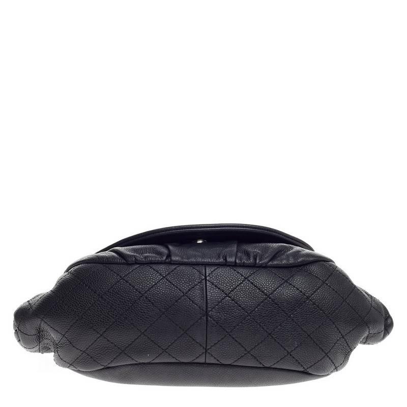 Chanel Timeless Half Moon Flap Caviar Large In Good Condition In NY, NY