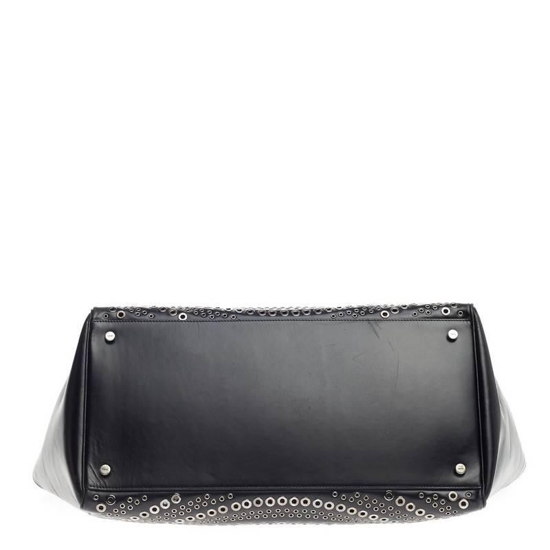 Alaia Grommet Zip Tote Leather Large 1