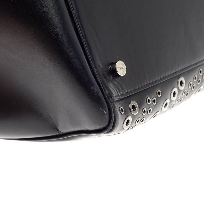 Alaia Grommet Zip Tote Leather Large 3