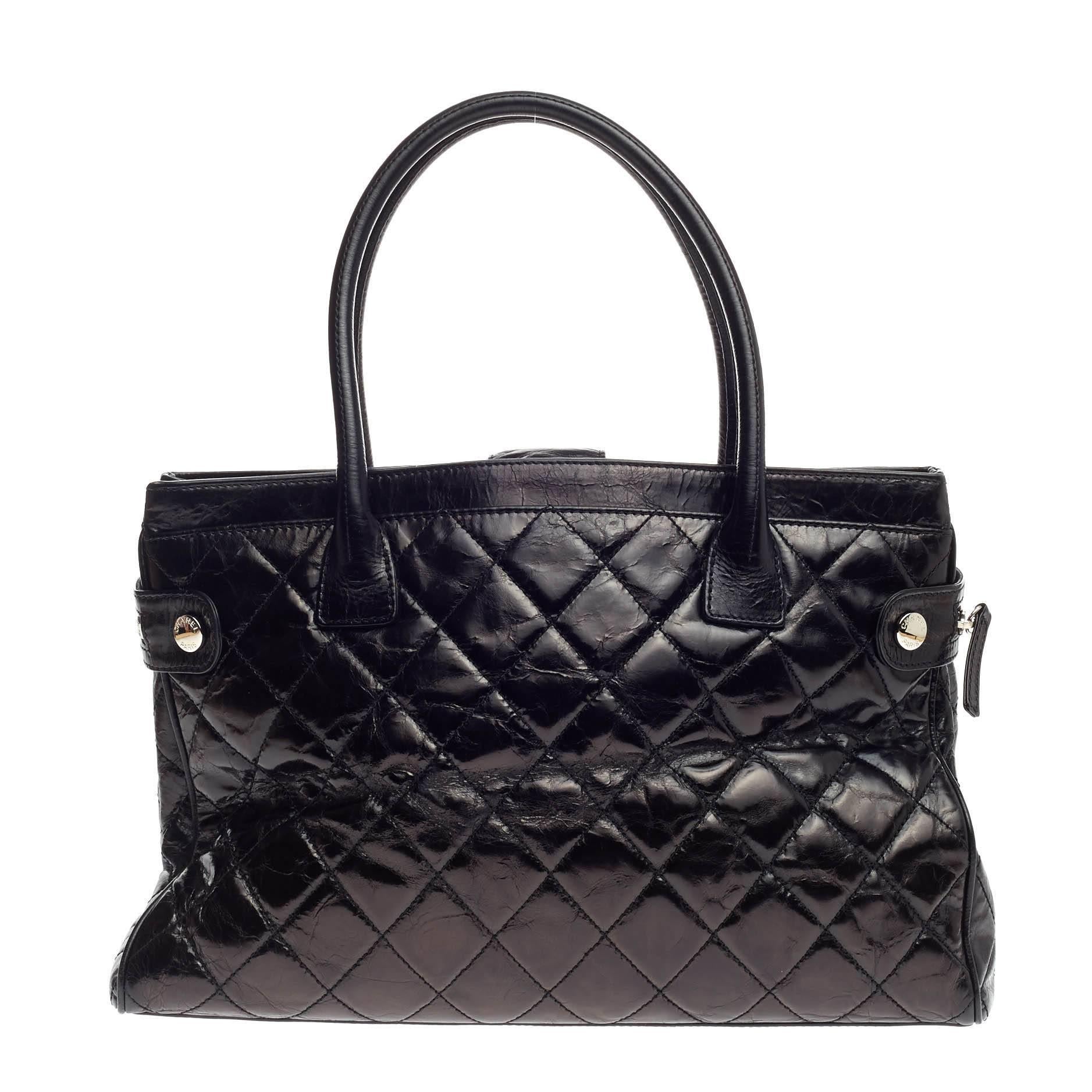 Women's or Men's Chanel Executive Tote Quilted Glazed Calfskin Large