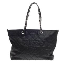 Chanel CC Zip Tote Quilted Caviar Large