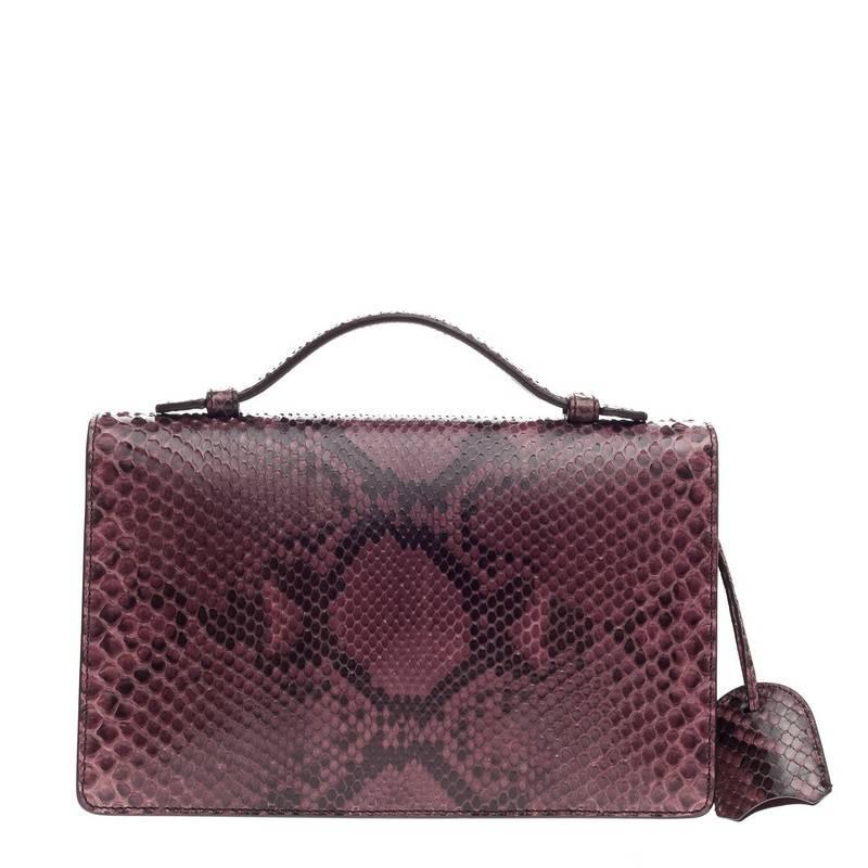 Women's Gucci Lady Lock Briefcase Clutch Python