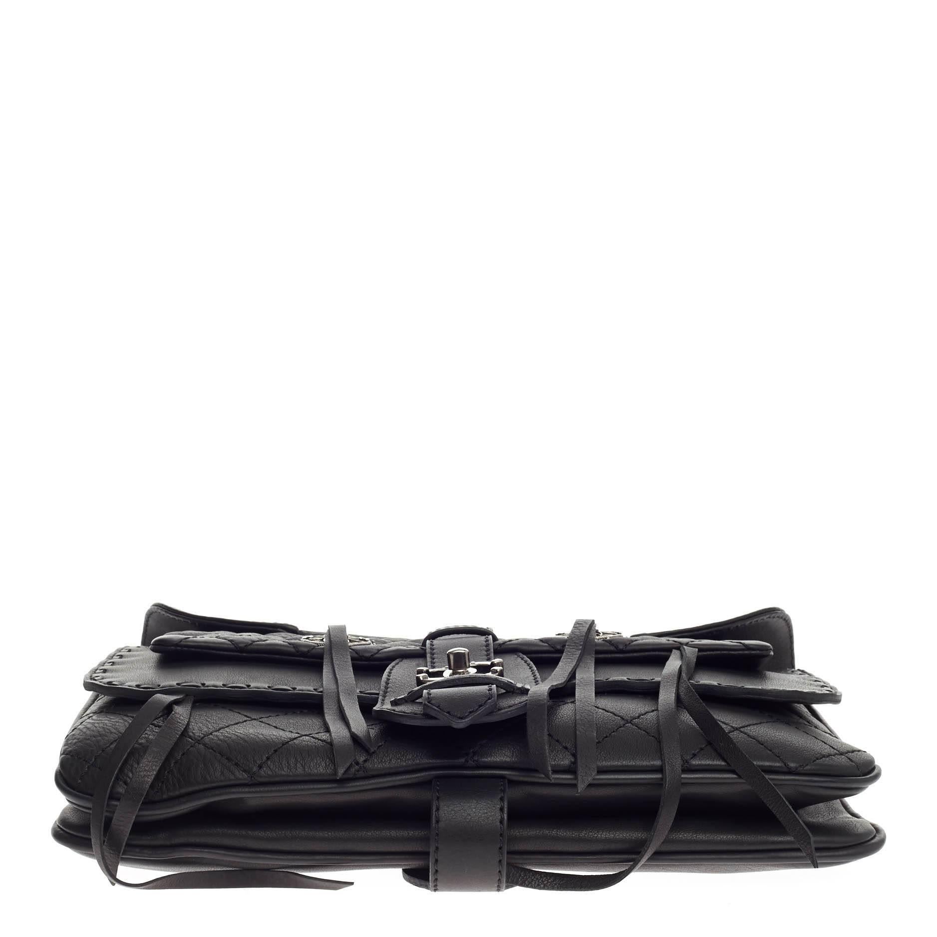 Chanel Paris-Dallas Fringe Flap Saddle Bag Embellished Calfskin In Good Condition In NY, NY