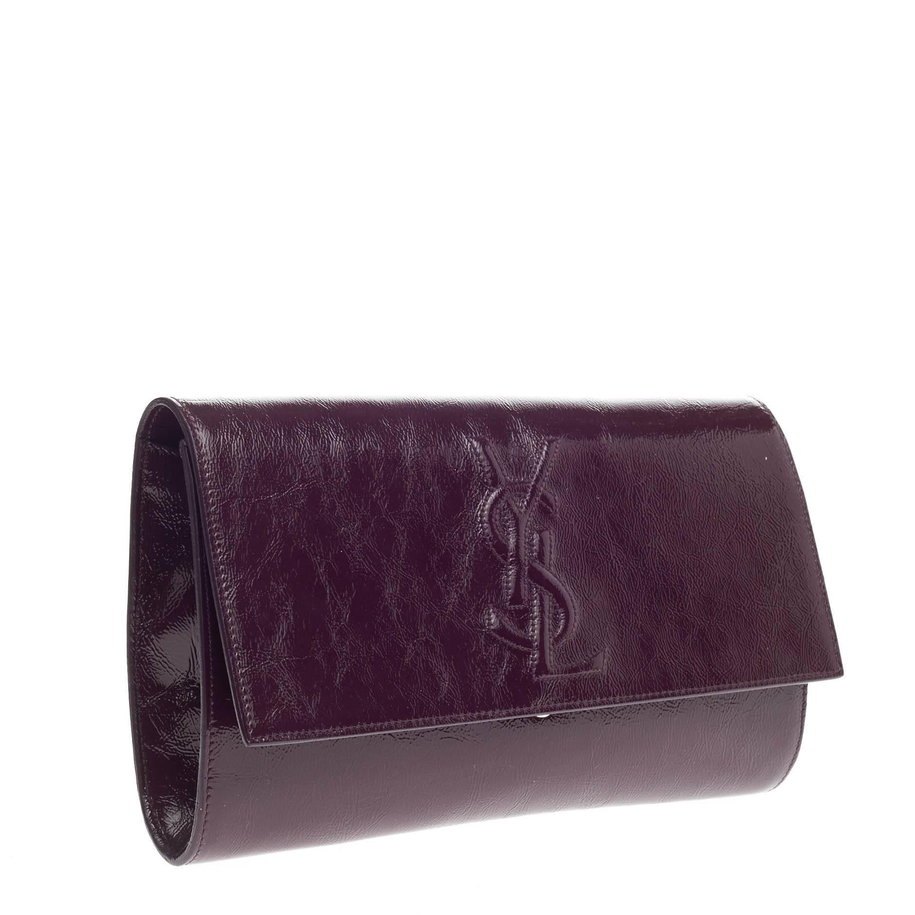 Saint Laurent Belle de Jour Clutch Leather Small In Good Condition In NY, NY