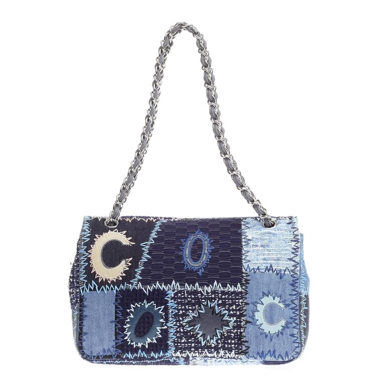 Chanel Classic Single Flap Multicolor Patchwork Jumbo at 1stDibs