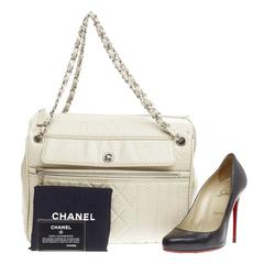 Chanel 50's Tote Quilted Perforated Leather Large