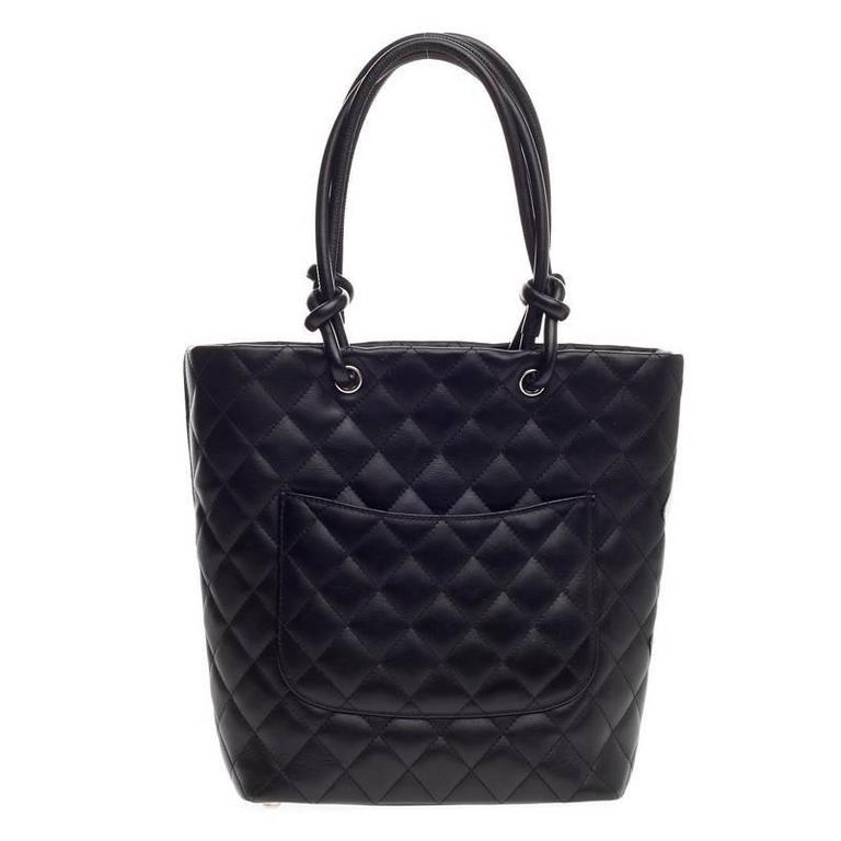 Chanel Cambon Tote Quilted Leather Small at 1stDibs