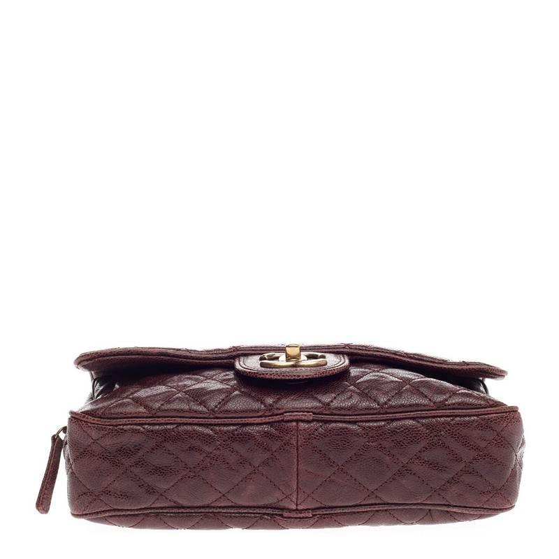 Women's Chanel Shiva Flap Bag Quilted Caviar Medium