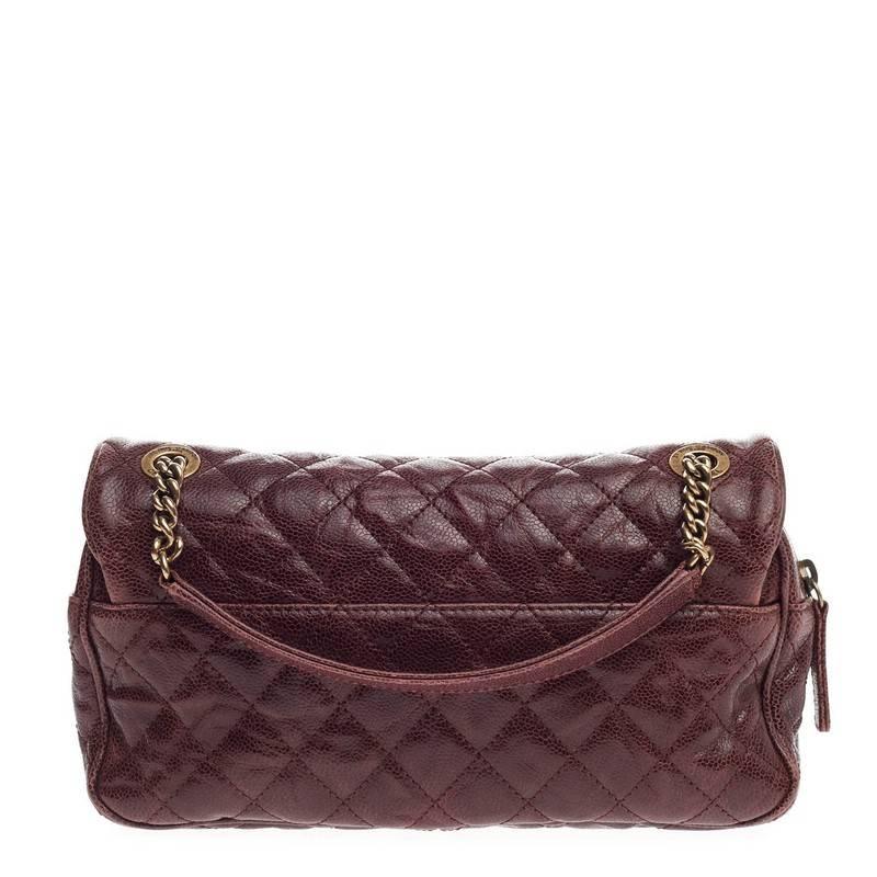 Chanel Shiva Flap Bag Quilted Caviar Medium In Good Condition In NY, NY