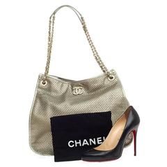 Chanel Up In The Air Tote Perforated Leather