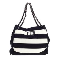 Chanel Mademoiselle Lock Chain Tote Grosgrain Medium Chanel Mademoiselle Lock Chain Tote Grosgrain Medium